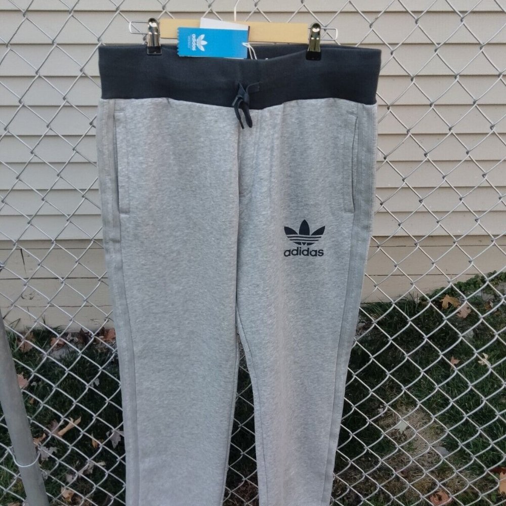 Adidas Original Sport Essential Sweatpants Grey Size XL Baggy Cotton S89960